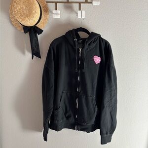 Sabrina Carpenter Emails I Can't Send Graphic Zip-Up Hoodie Sweatshirt S/M